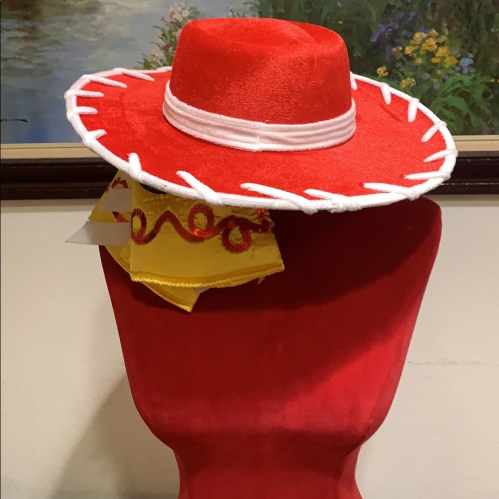 New Disney Toy Story Jessie Hat with cuffs/bow